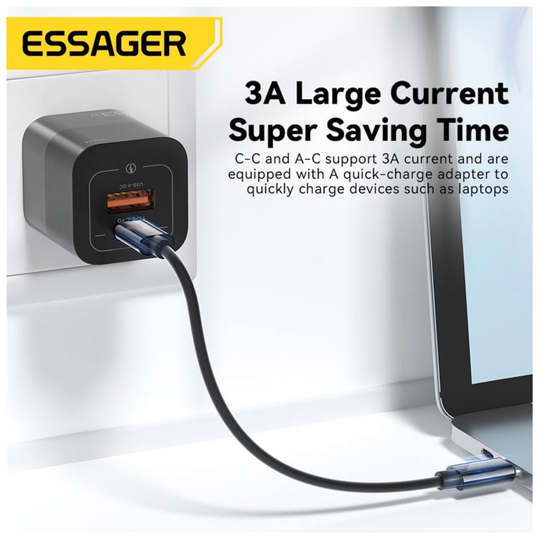 Дата кабель USB charging cable set Treasure box 0.28m Essager (ECJHZ-JH01-P) - фото 4