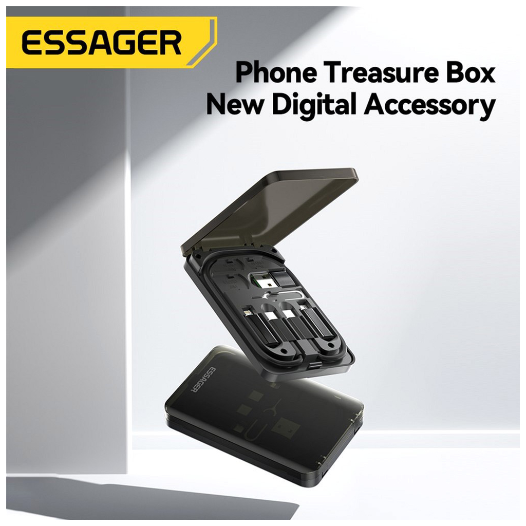 Дата кабель USB charging cable set Treasure box 0.28m Essager (ECJHZ-JH01-P) - фото 6 Дата кабель USB charging cable set Treasure box 0.28m Essager (ECJHZ-JH01-P) - фото 6