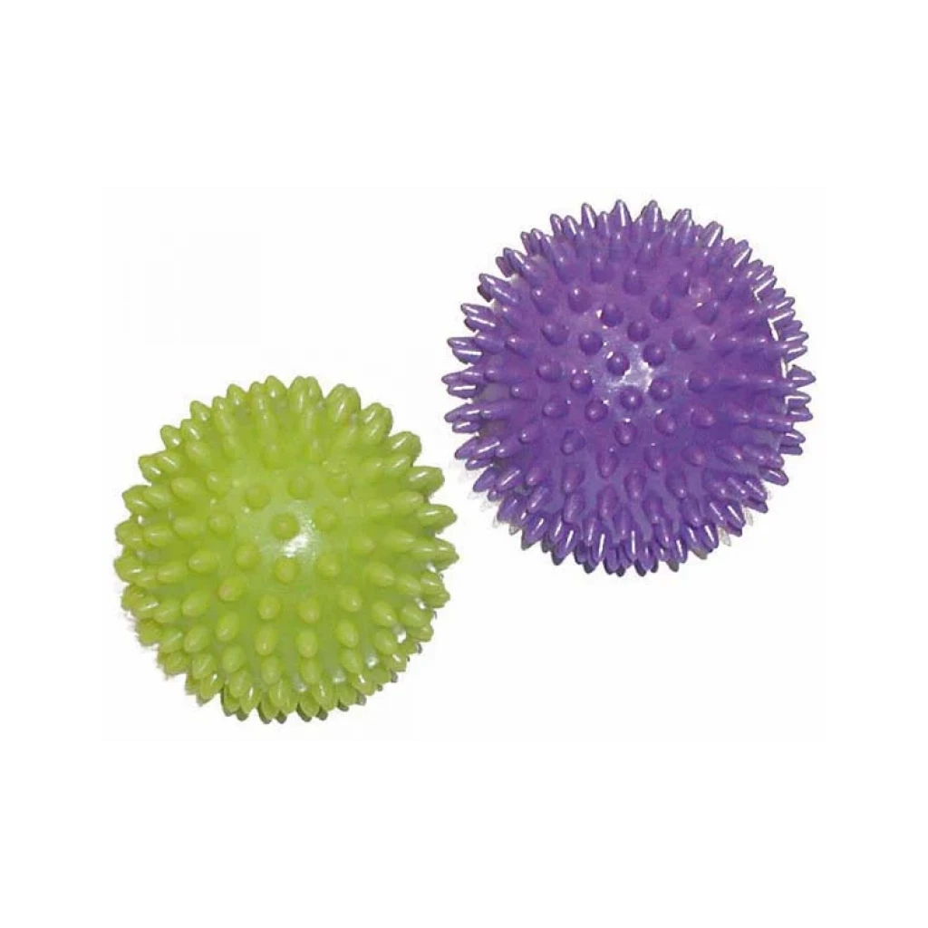 Масажний м'яч Toorx PVC 7,5 см Verde та 9 см Viola Набір 2 шт AHF-001 (932097) - фото 1