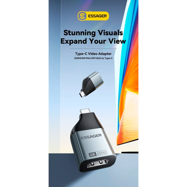 Перехідник HDMI F to USB-C M 4K60Hz Essager (EZJHD60-MJ0G-P) - фото 2