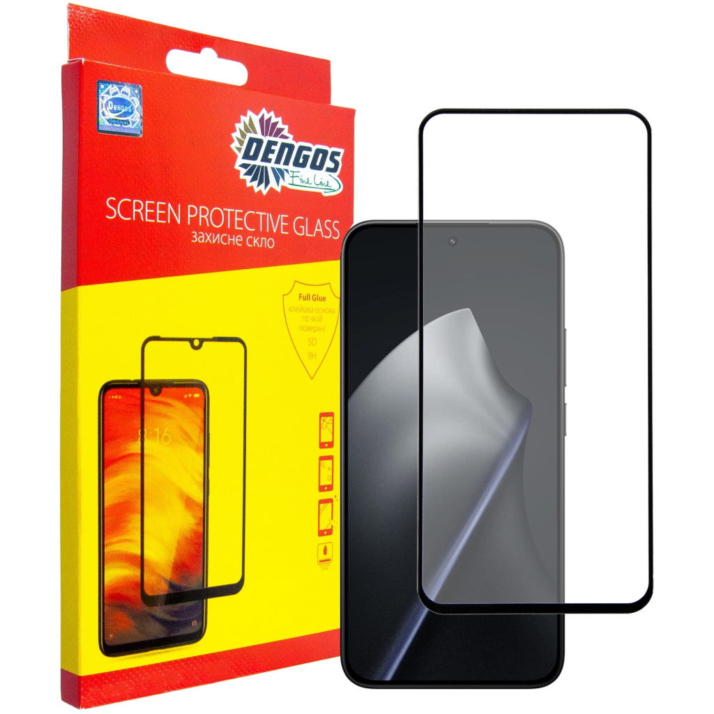 Скло захисне Dengos Full Glue Xiaomi 15T/15T Pro Black (TGFG-430) - фото 1