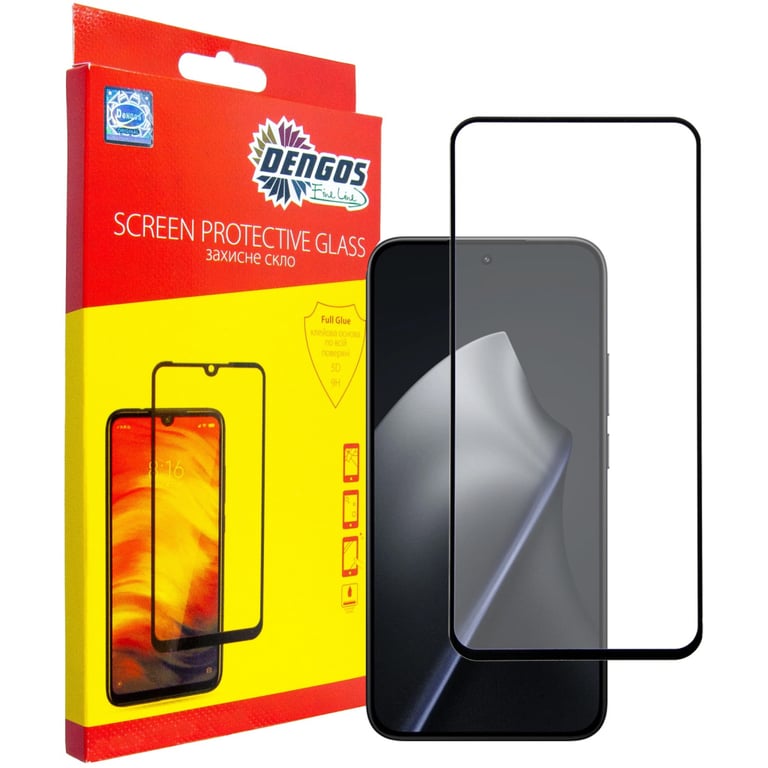 Скло захисне Dengos Full Glue Xiaomi 15T/15T Pro Black (TGFG-430) - фото 1