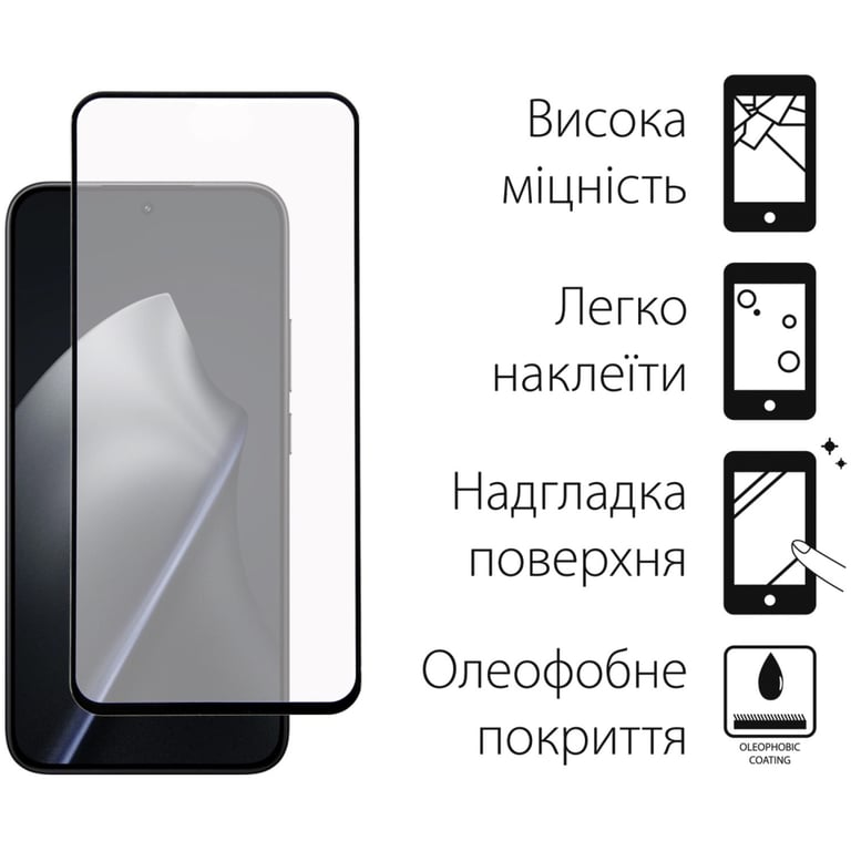 Скло захисне Dengos Full Glue Xiaomi 15T/15T Pro Black (TGFG-430) - фото 2