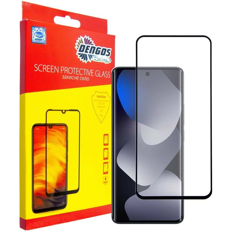 Скло захисне Dengos Full Glue Xiaomi Redmi Note 15 5G Black (TGFG-426) - фото 1