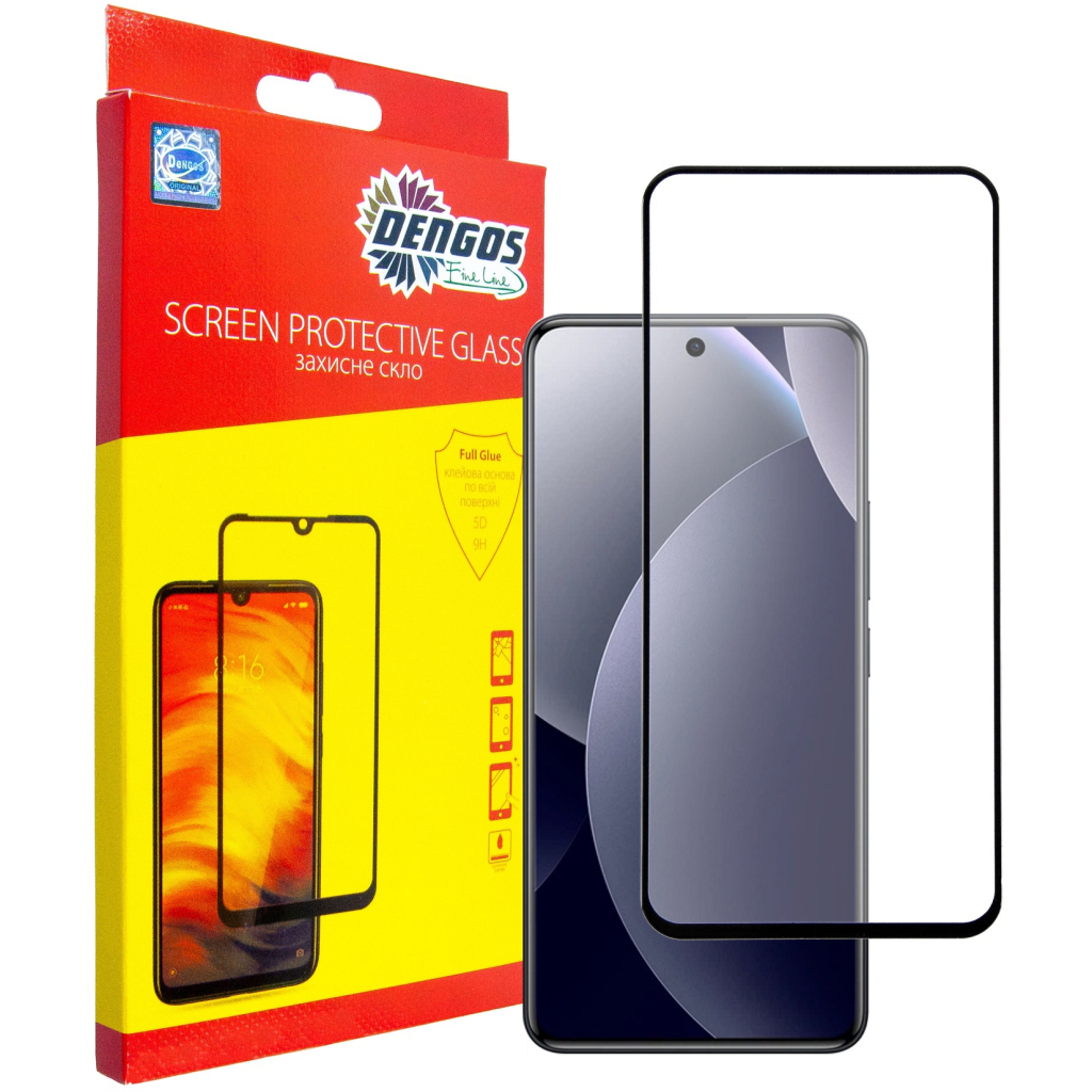 Скло захисне Dengos Full Glue Xiaomi Redmi Note 15 Pro 5G Black (TGFG-427) - фото 1