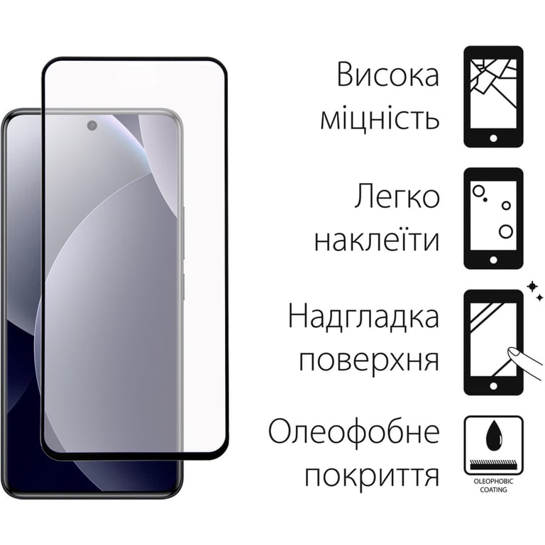 Скло захисне Dengos Full Glue Xiaomi Redmi Note 15 Pro 5G Black (TGFG-427) - фото 2