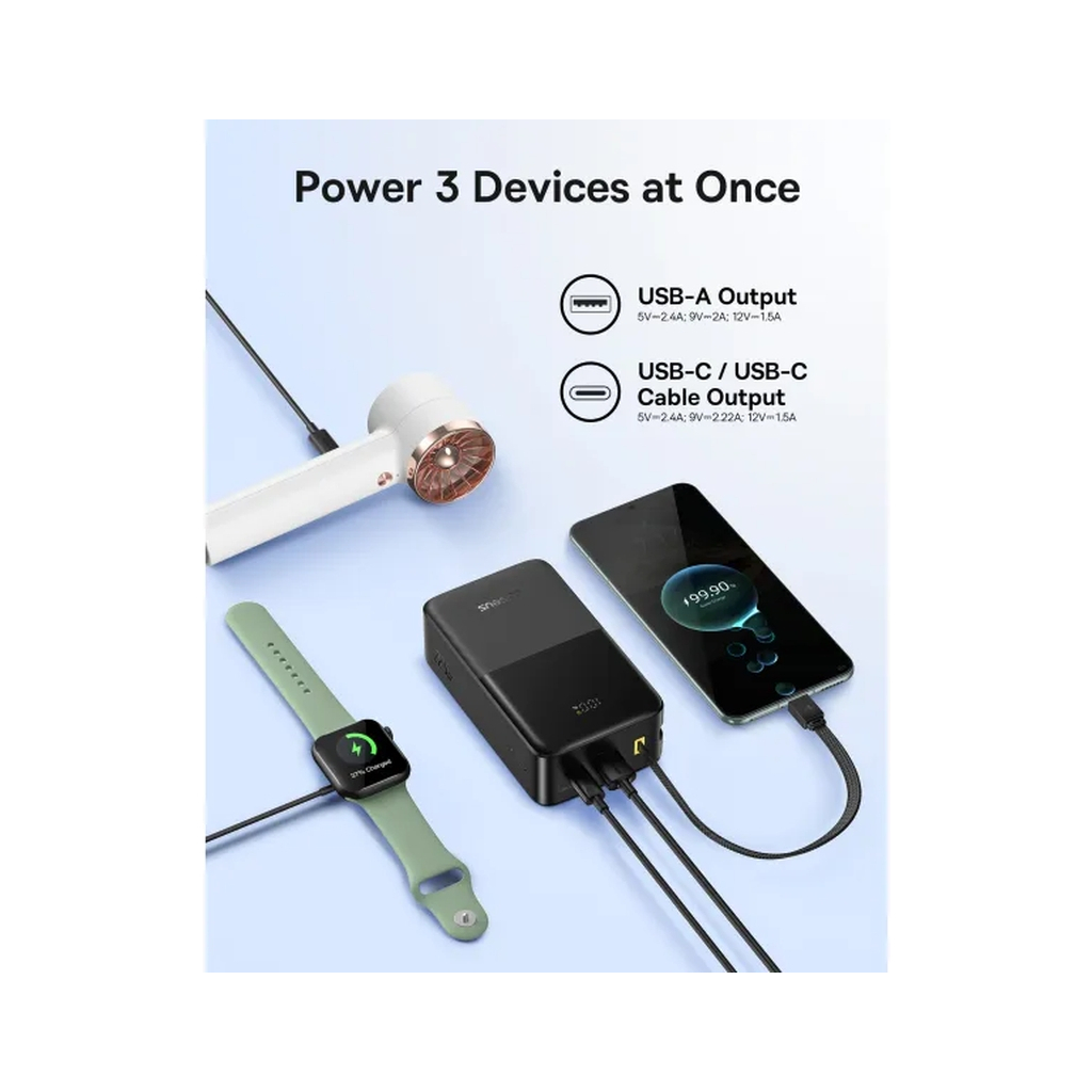 Батарея універсальна Baseus EnerFill FC51 Bipow2 Pro 30000mAh 22,5W build cab.USB-C black (E0028100) - фото 7 Батарея універсальна Baseus EnerFill FC51 Bipow2 Pro 30000mAh 22,5W build cab.USB-C black (E0028100) - фото 7