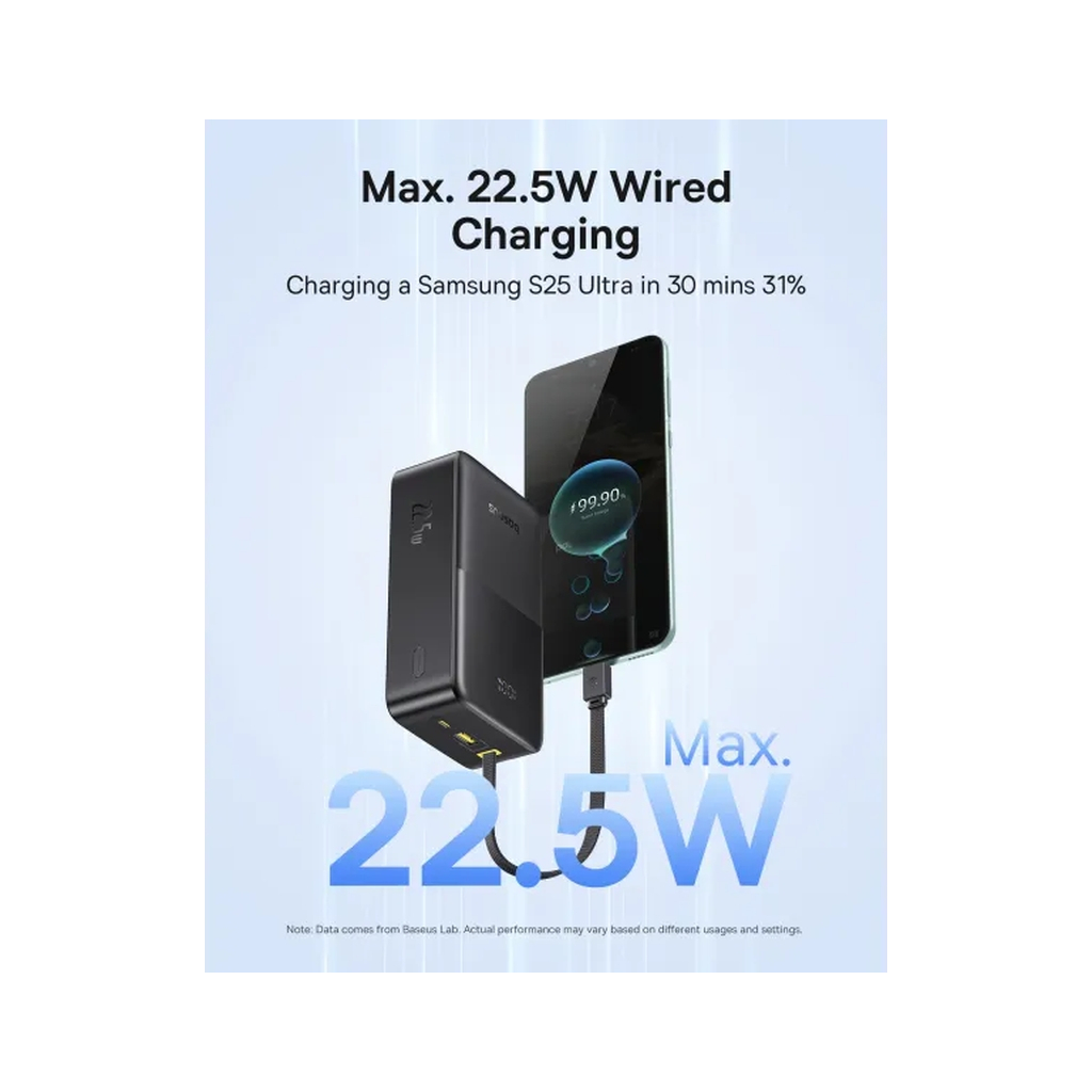 Батарея універсальна Baseus EnerFill FC51 Bipow2 Pro 30000mAh 22,5W build cab.USB-C black (E0028100) - фото 8 Батарея універсальна Baseus EnerFill FC51 Bipow2 Pro 30000mAh 22,5W build cab.USB-C black (E0028100) - фото 8