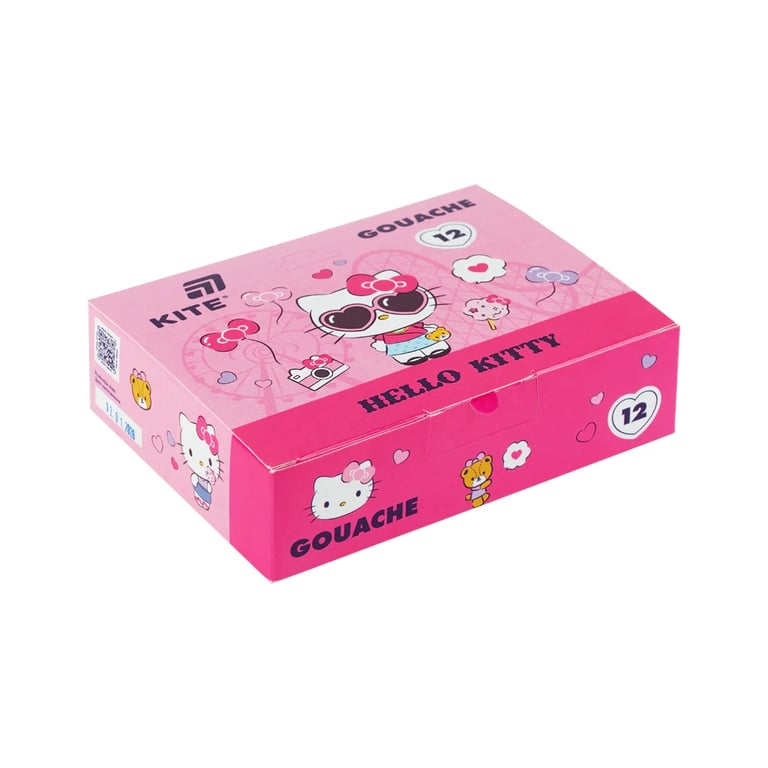 Гуашеві фарби Kite Hello Kitty, 12 кольорів 20 мл (HK26-063) - фото 1
