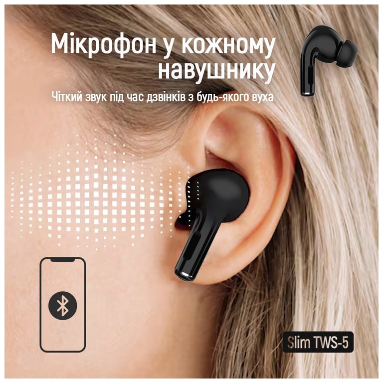 Навушники ColorWay Slim TWS-5 Earbuds Black (CW-TWS5BK) - фото 10