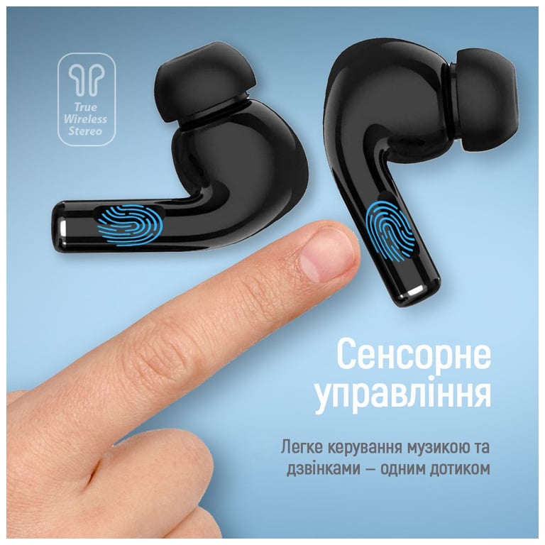 Навушники ColorWay Slim TWS-5 Earbuds Black (CW-TWS5BK) - фото 9