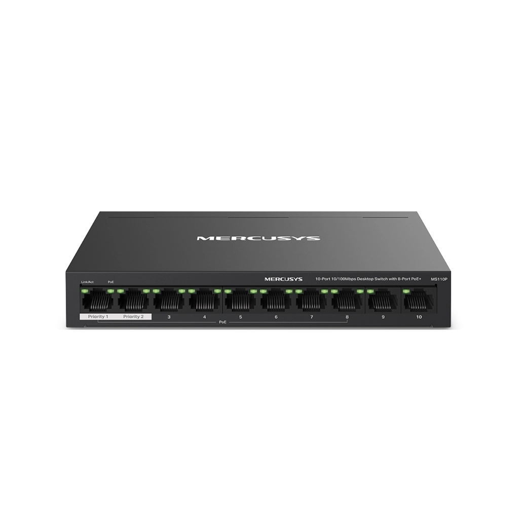 Комутатор мережевий Mercusys MS110P - фото 1 Комутатор мережевий Mercusys MS110P - фото 1