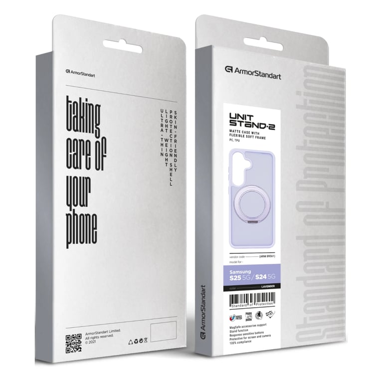 Чохол до мобільного телефона Armorstandart Unit Stand2 Samsung S25 5G / S24 5G Lavender (ARM89561) - фото 3