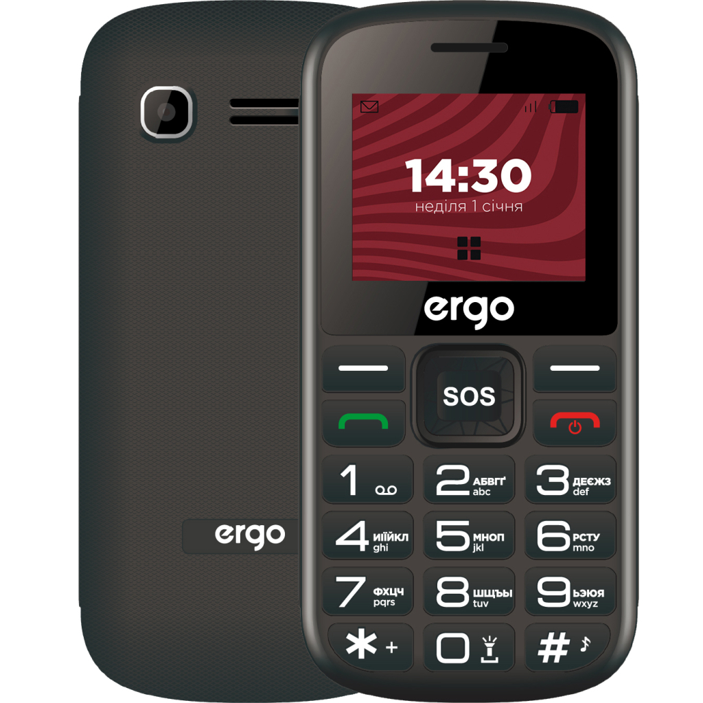 Мобільний телефон Ergo R202 Black - фото 1 Мобільний телефон Ergo R202 Black - фото 1