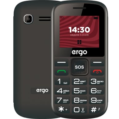 Мобільний телефон Ergo R202 Black - фото 1