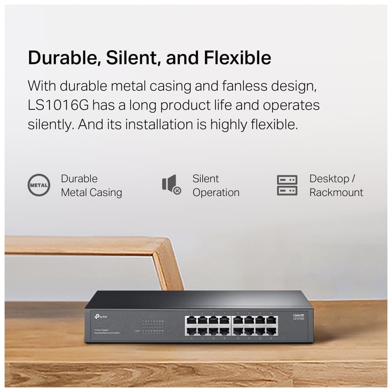 Комутатор мережевий TP-Link LS1016G - фото 9