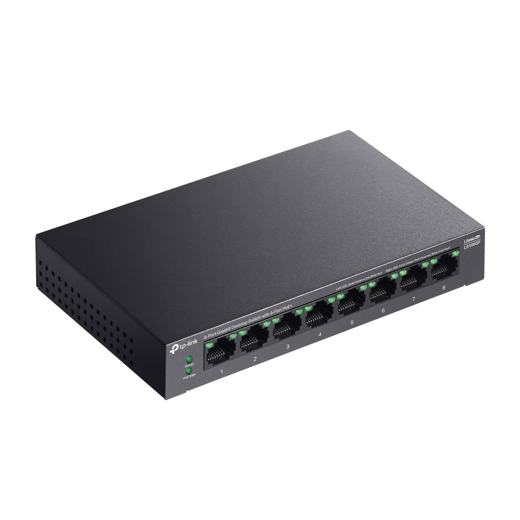Комутатор мережевий TP-Link LS108GP - фото 2 Комутатор мережевий TP-Link LS108GP - фото 2
