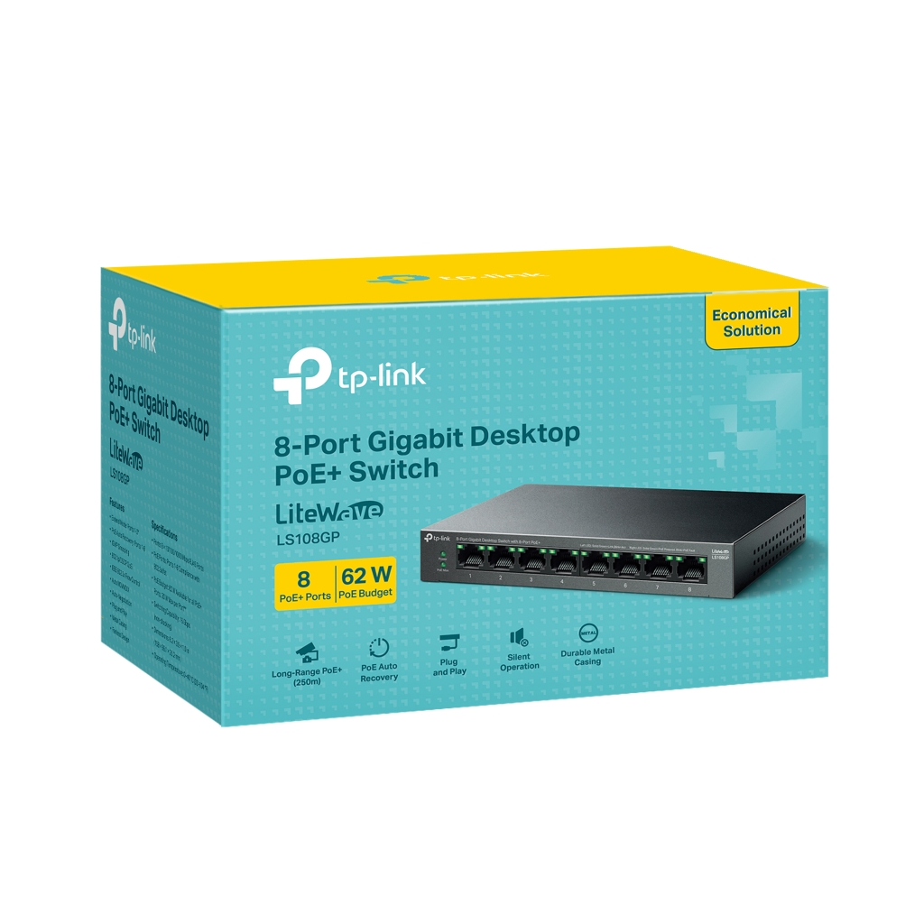 Комутатор мережевий TP-Link LS108GP - фото 6 Комутатор мережевий TP-Link LS108GP - фото 6