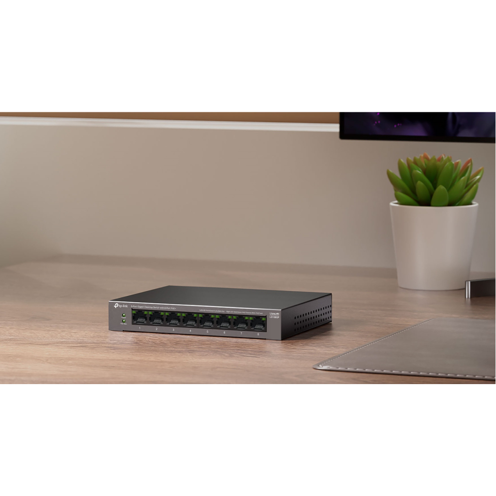 Комутатор мережевий TP-Link LS108GP - фото 7 Комутатор мережевий TP-Link LS108GP - фото 7