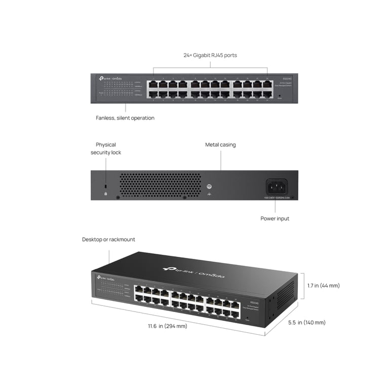 Комутатор мережевий TP-Link ES224G - фото 6
