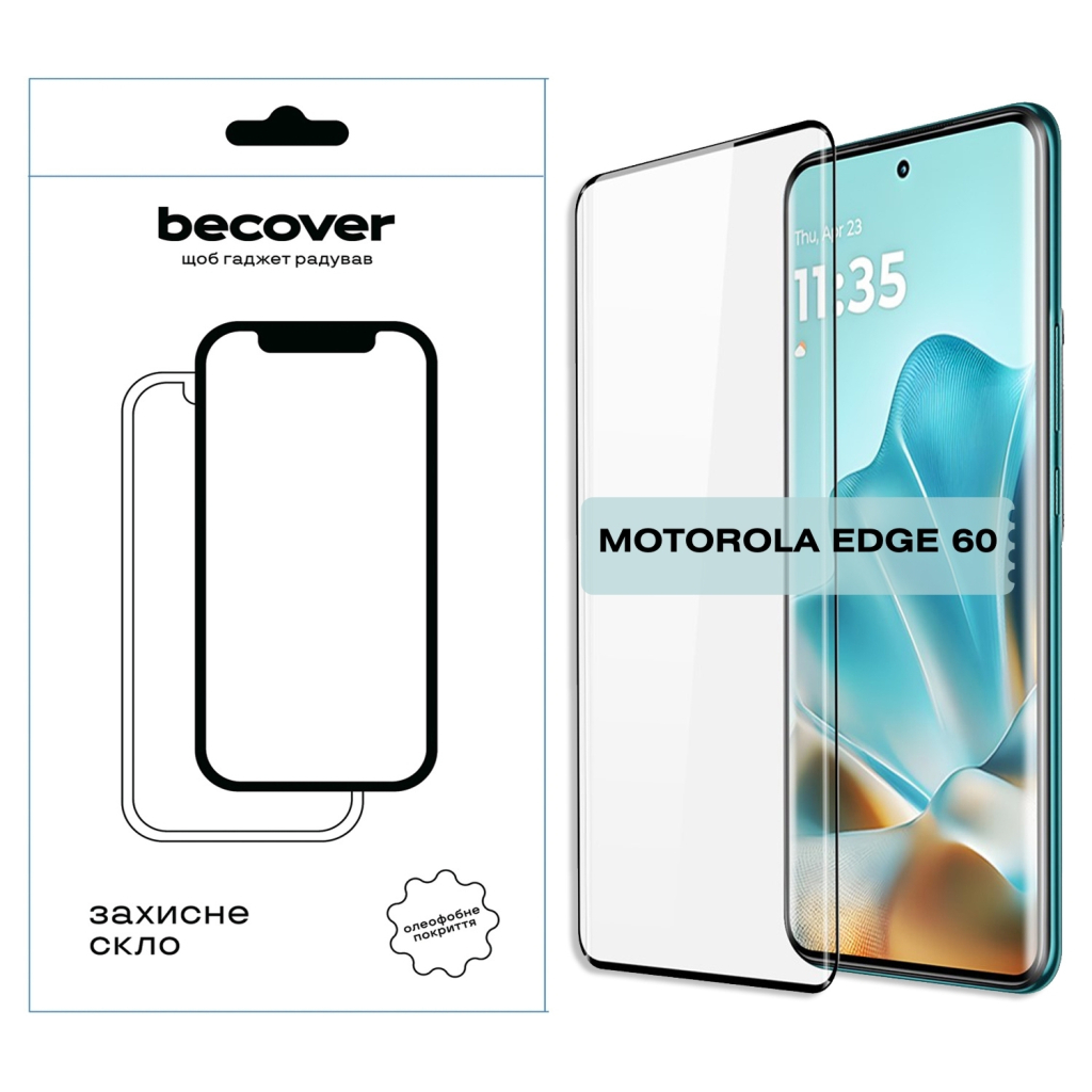 Скло захисне BeCover EDGE Motorola Edge 60 Black (714769) - фото 1