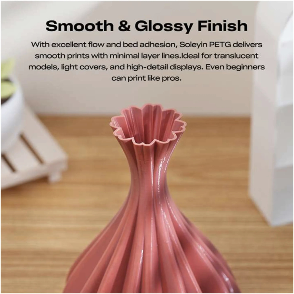 Пластик для 3D-принтера Creality Soleyin PETG 1.75мм, 1кг, lavender (3301030157) - фото 6 Пластик для 3D-принтера Creality Soleyin PETG 1.75мм, 1кг, lavender (3301030157) - фото 6