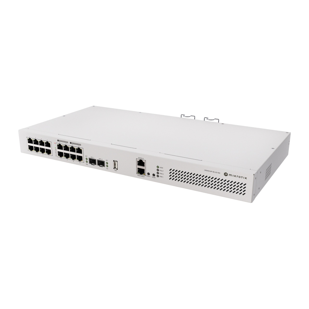Комутатор мережевий Mikrotik CRS418-8P-8G-2S+RM - фото 2 Комутатор мережевий Mikrotik CRS418-8P-8G-2S+RM - фото 2