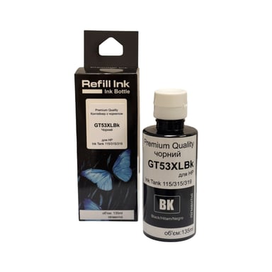 Чорнило Premium Quality HP GT53XLBk 135 ml, Jet Ink Tank 115/315/319 (70265159) - фото 1