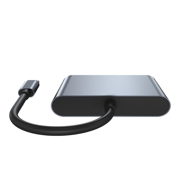 Концентратор Dynamode USB-C 3-in-1 1xHDMI 4K + 1xUSB 3.0 + 1xUSB-C PD 87W (Multiport USB-C 3-in-1 dark grey) - фото 3