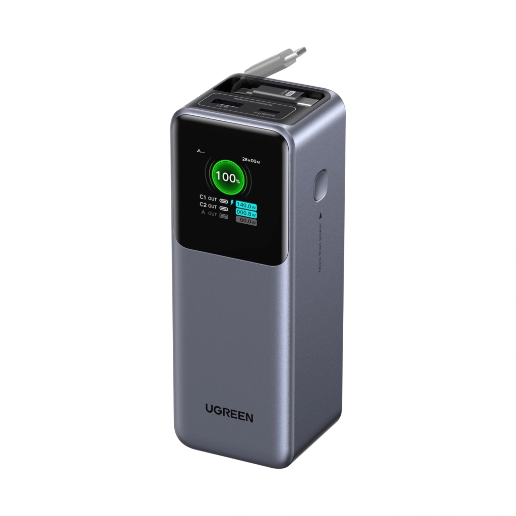 Батарея універсальна Ugreen 20000mAh 165W with Retractable Cable (PB726 55987B) - фото 1