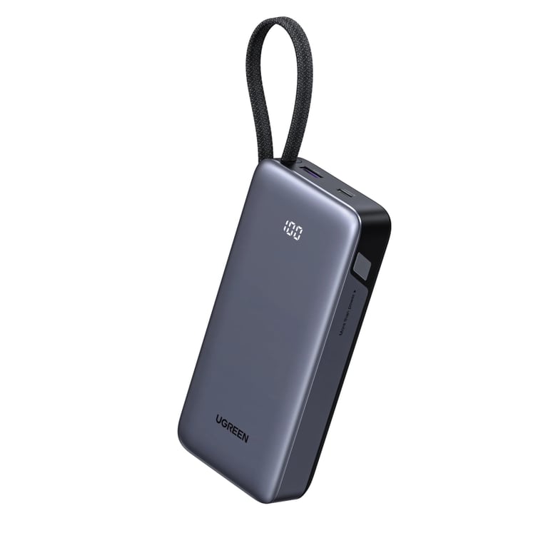 Батарея універсальна Ugreen 20000mAh 45W with Built-in Cable (PB536 55988B) - фото 2