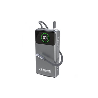 Батарея універсальна Dudao K31Pro 20000mAh 45W PD, QC, with built-in USB-C/Lightning cables (6977196682010) - фото 1