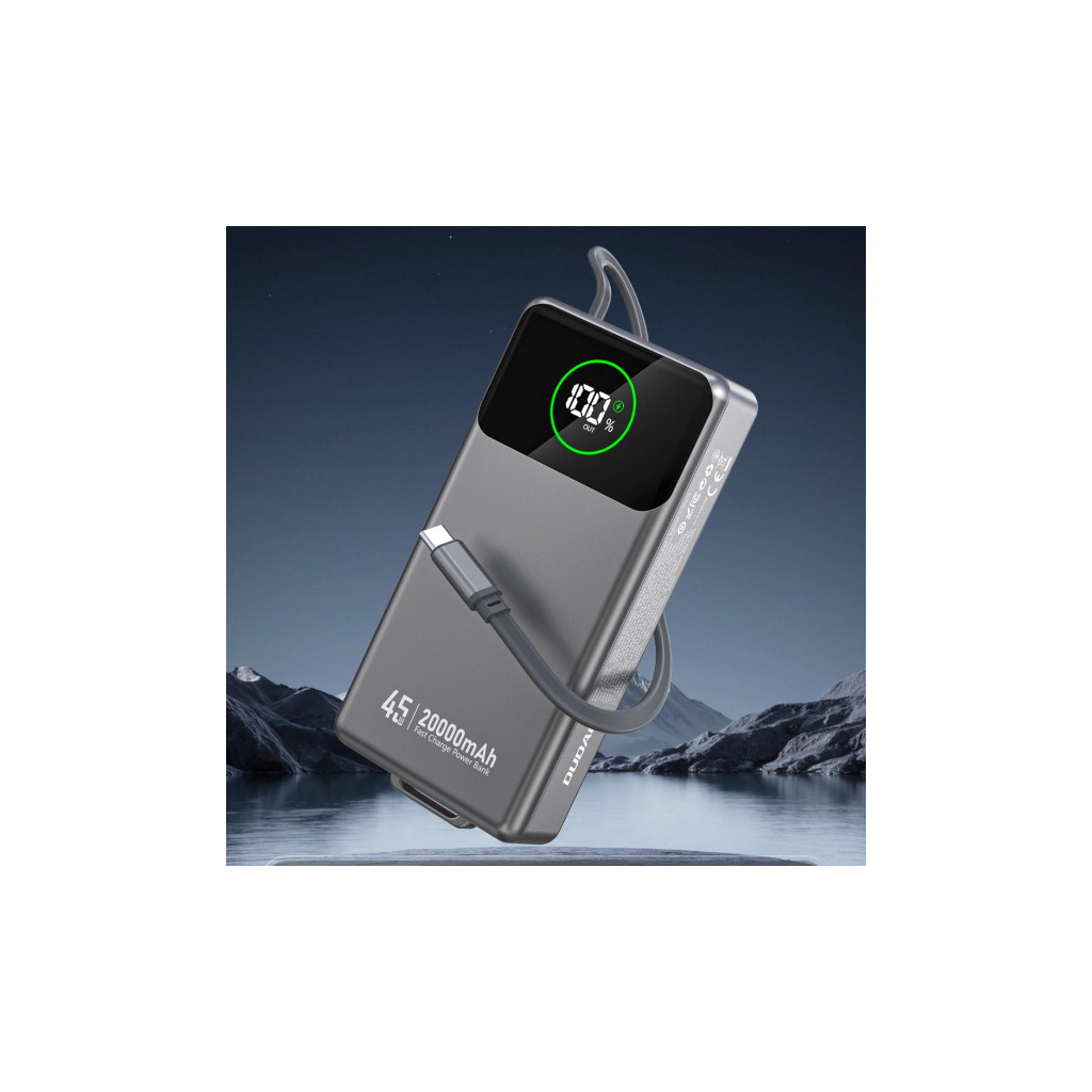 Батарея універсальна Dudao K31Pro 20000mAh 45W PD, QC, with built-in USB-C/Lightning cables (6977196682010) - фото 3 Батарея універсальна Dudao K31Pro 20000mAh 45W PD, QC, with built-in USB-C/Lightning cables (6977196682010) - фото 3