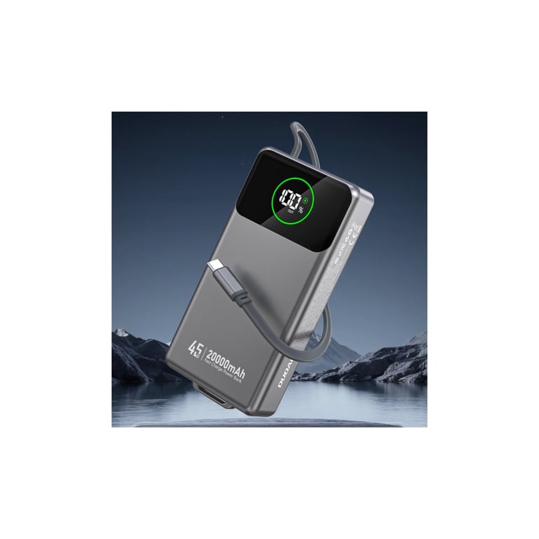 Батарея універсальна Dudao K31Pro 20000mAh 45W PD, QC, with built-in USB-C/Lightning cables (6977196682010) - фото 3