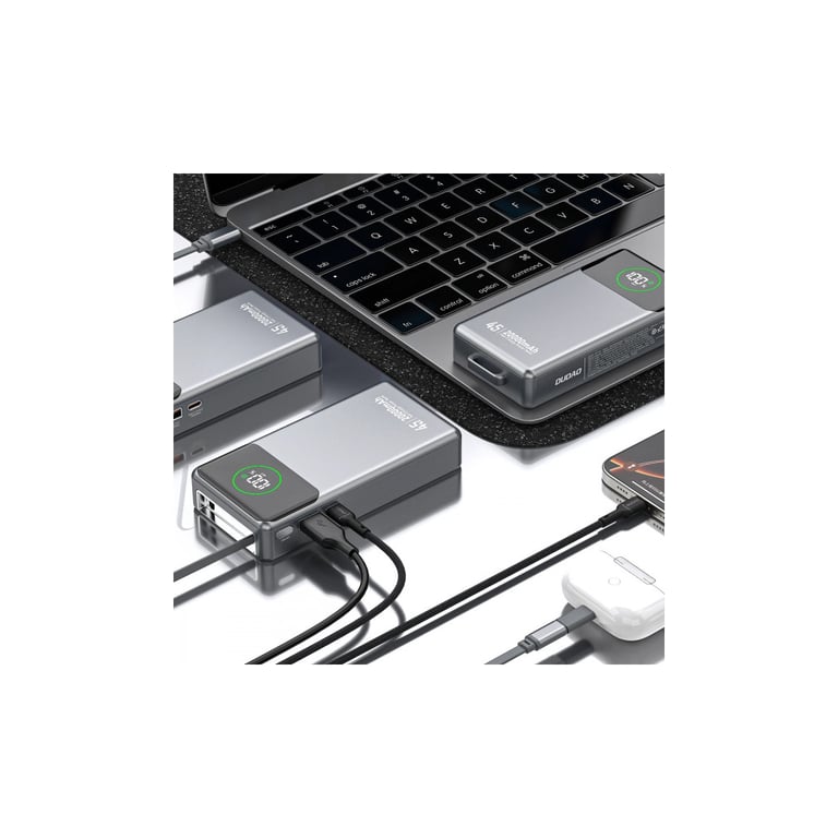 Батарея універсальна Dudao K31Pro 20000mAh 45W PD, QC, with built-in USB-C/Lightning cables (6977196682010) - фото 5