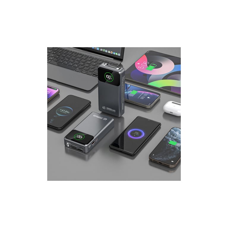 Батарея універсальна Dudao K31Pro 20000mAh 45W PD, QC, with built-in USB-C/Lightning cables (6977196682010) - фото 6