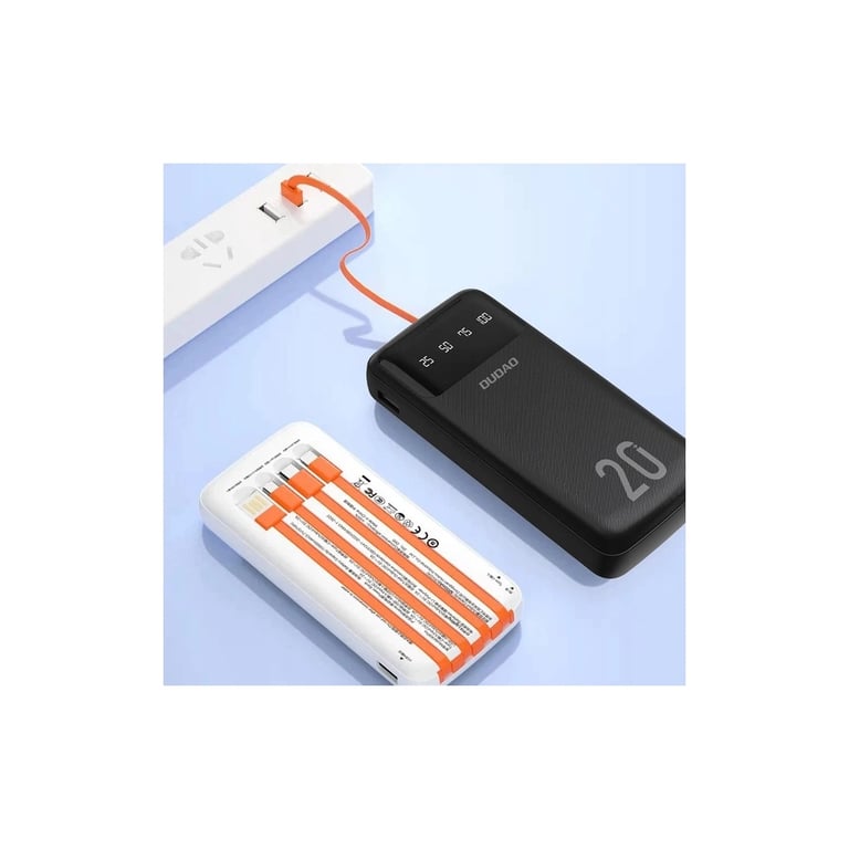 Батарея універсальна Dudao K6Pro+ 20000mAh 10W with USB-C/Lightning/MicroUSB/USB-A cables (6977196682409) - фото 3
