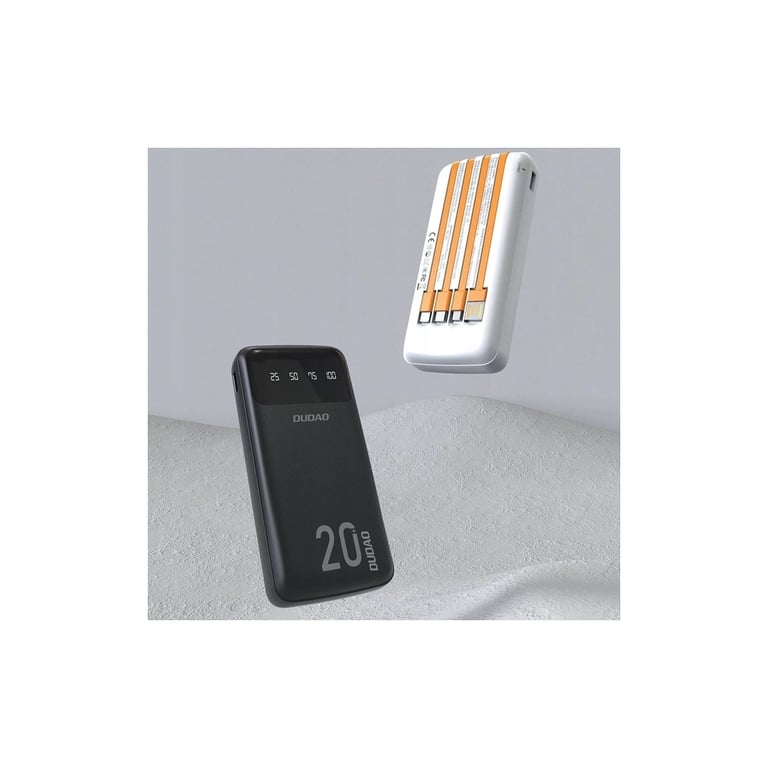 Батарея універсальна Dudao K6Pro+ 20000mAh 10W with USB-C/Lightning/MicroUSB/USB-A cables (6977196682409) - фото 5