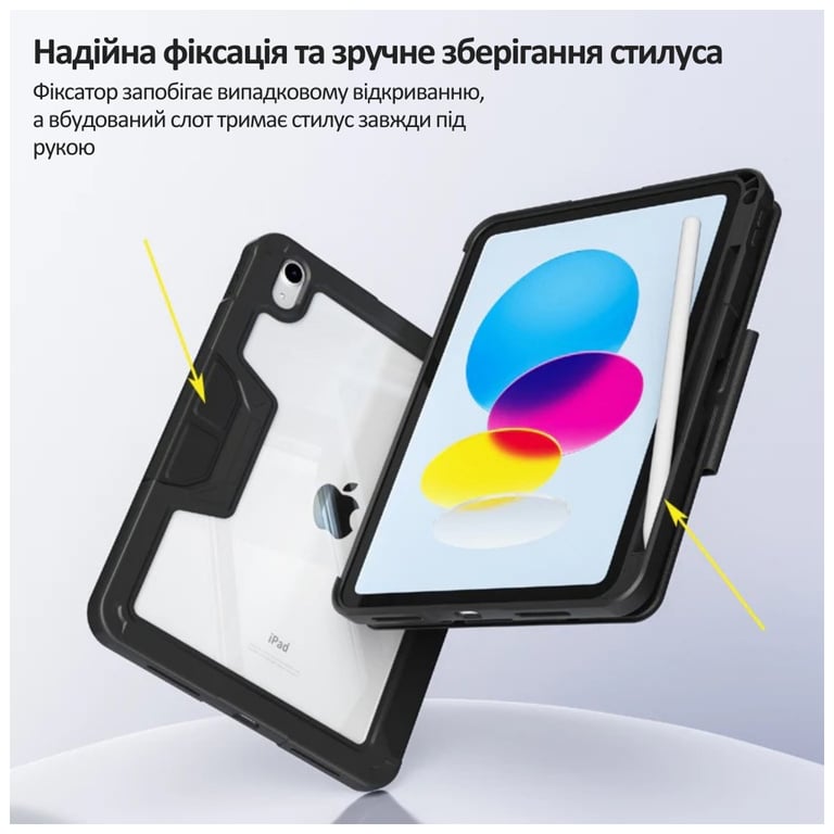 Чохол до планшета BeCover Rugged Origami Transparent Apple iPad 10.9" (2022/2024) / iPad (A16) 2025 11" Black (714966) - фото 5