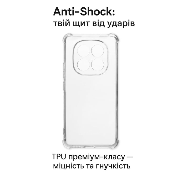Чохол до мобільного телефона BeCover Anti-Shock Xiaomi Redmi Note 15 Pro 4G Clear (714911) - фото 5