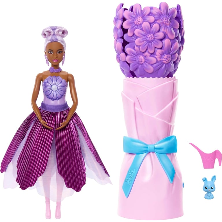 Лялька Barbie Набір-сюрприз з лялькою Barbie Petal Pop Фіолетова маргаритка (JMF58) - фото 1