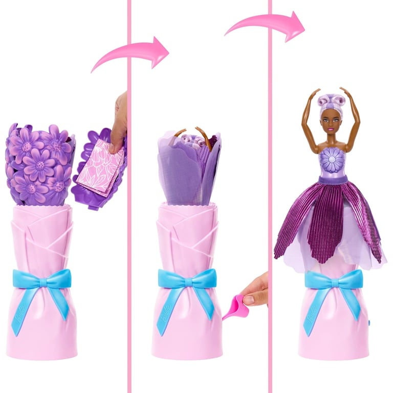 Лялька Barbie Набір-сюрприз з лялькою Barbie Petal Pop Фіолетова маргаритка (JMF58) - фото 5