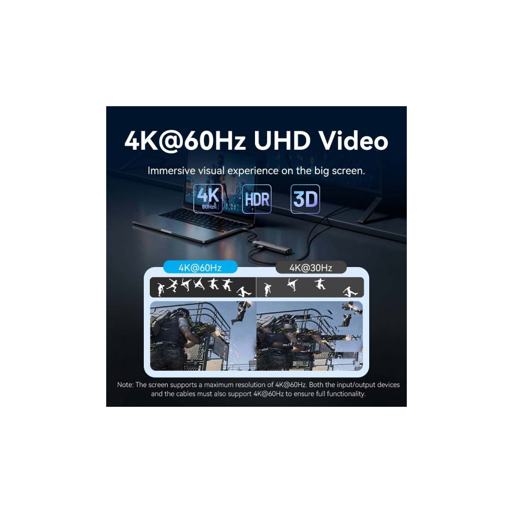 Концентратор Vention USB-C 9-in-1 HDMI 60Hz + 2xUSB 3.0 + RJ45 + SD/TF + 3.5mm + PD 100W (TGVHB) - фото 5 Концентратор Vention USB-C 9-in-1 HDMI 60Hz + 2xUSB 3.0 + RJ45 + SD/TF + 3.5mm + PD 100W (TGVHB) - фото 5