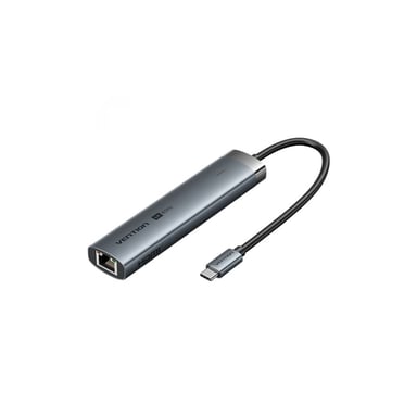 Концентратор Vention USB-C 6-in-1 HDMI + 2xUSB 3.0 + RJ45 + PD 100W (TGNHB) - фото 1