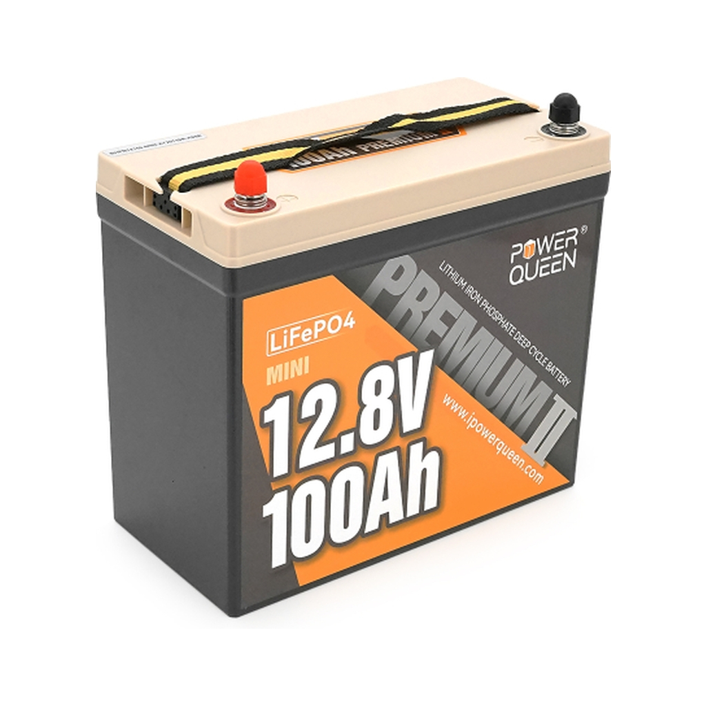 Батарея LiFePo4 Power Queen 12.8V 100Ah Mini (P12V100-PREM-16-A60-DE) - фото 1
