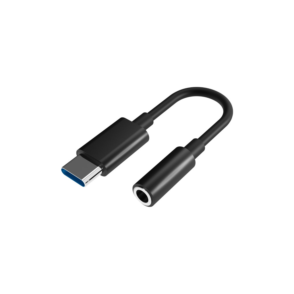 Перехідник USB-C M to 3.5mm F 0.1m black Defender (63011) - фото 1