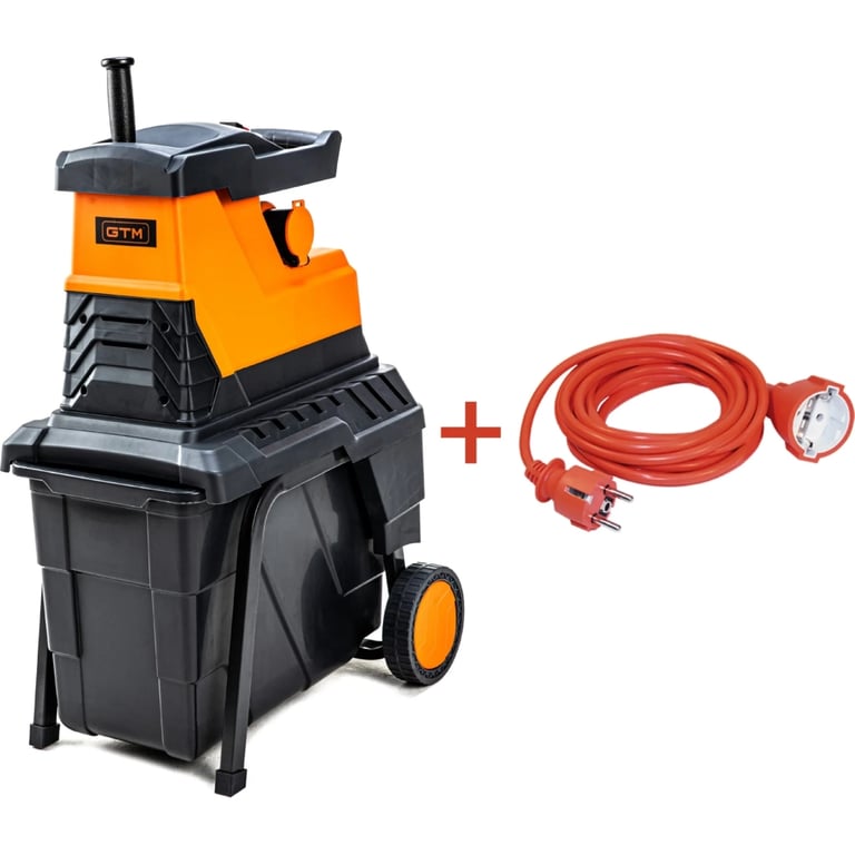 Садовий подрібнювач GTM MS2800/45 KIT, 220В, 2800Вт, до 45мм, фреза, 60л + подовжувач 10м (MS2800/45_KIT+ext.cord) - фото 1