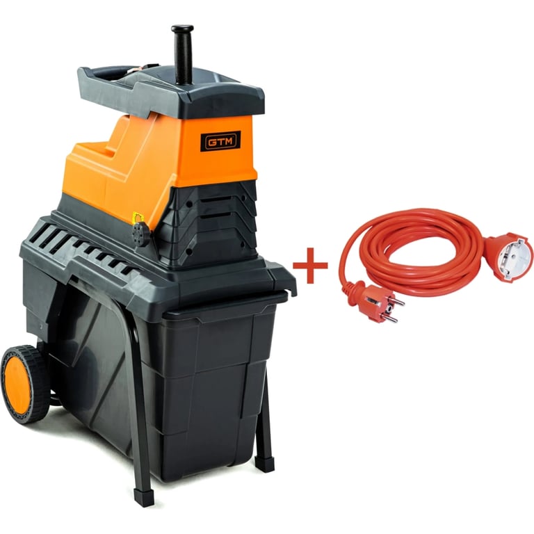 Садовий подрібнювач GTM MS2800/45 KIT, 220В, 2800Вт, до 45мм, фреза, 60л + подовжувач 10м (MS2800/45_KIT+ext.cord) - фото 3