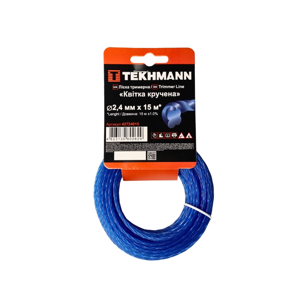 Жилка косильна Tekhmann "Квітка кручена" 2,4 мм × 15 м (42724015) - фото 1