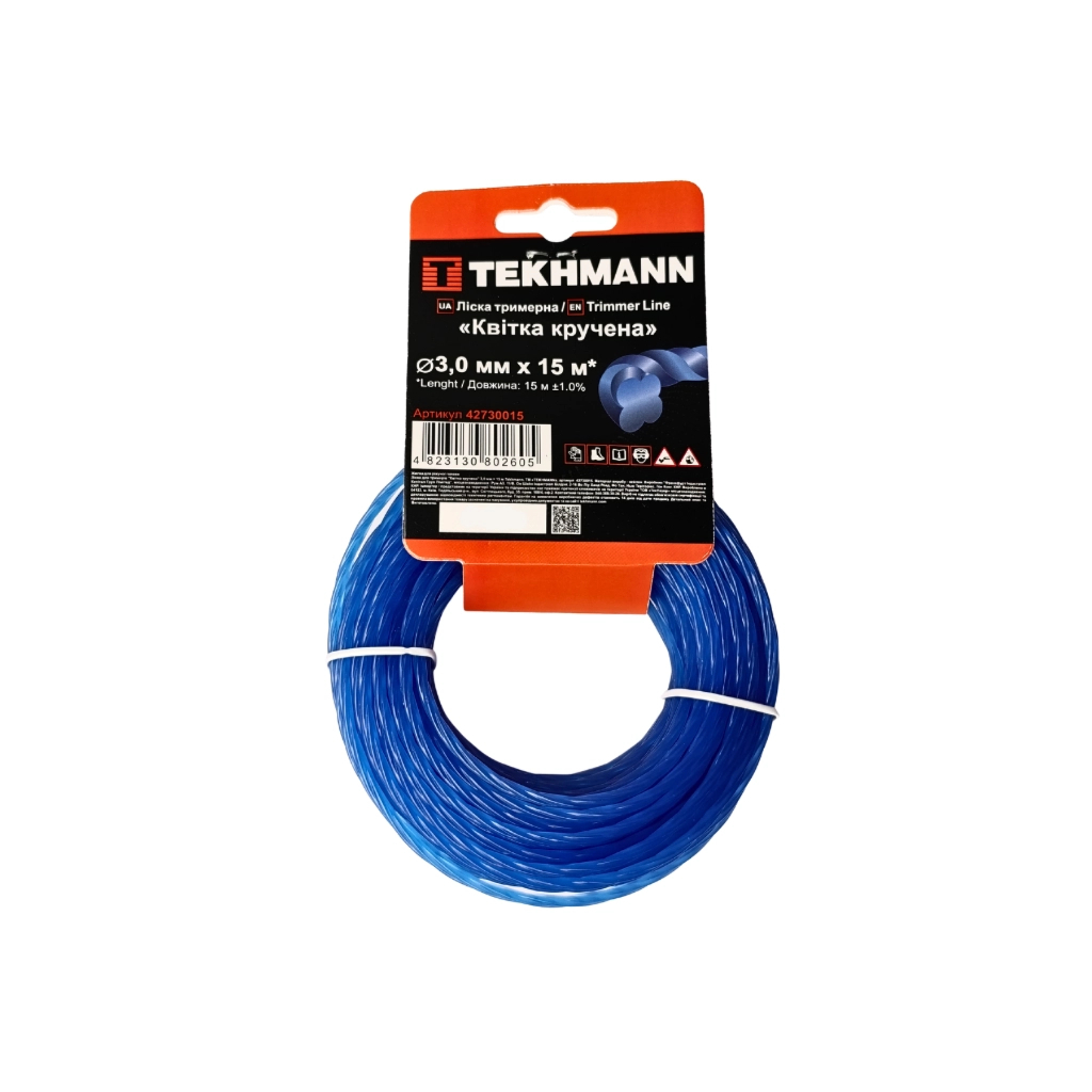 Жилка косильна Tekhmann "Квітка кручена" 3,0 мм × 15 м (42730015) - фото 1